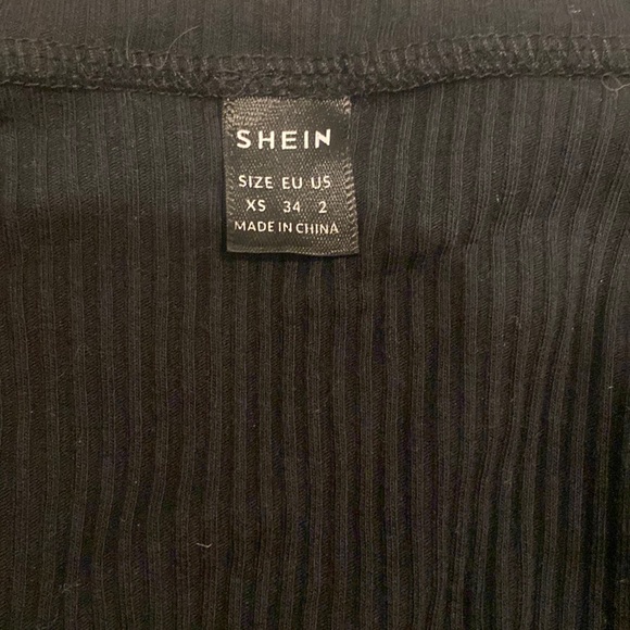 SHEIN EZwear Zip up Ribbed Kint Slim Fit Tee - Picture 2 of 6